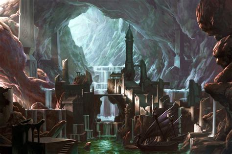 Artstation Explore Dwarven City Fantasy City Underground Cities