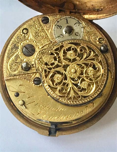 Early Verge Fusee Pair Cased Pocket Watch Signed G. Graham, London For ...