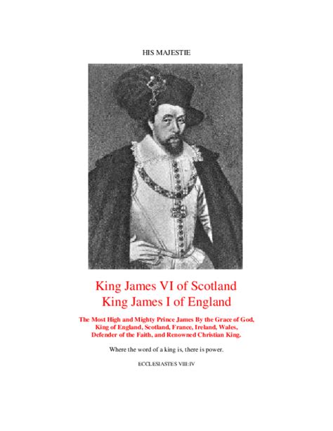 Pdf His Majestie King James Vi Of Scotland King James I Of England Juan Derova