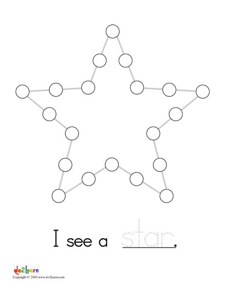 Shapes Star Worksheet For Kindergarten 2nd Grade Lesson Planet