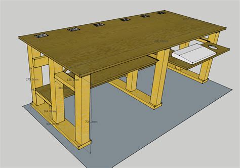 Computer Desk Ergonomic Plans With Images Built In Computer Desk