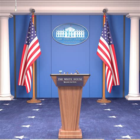 3d White House Press Room Turbosquid 2145262
