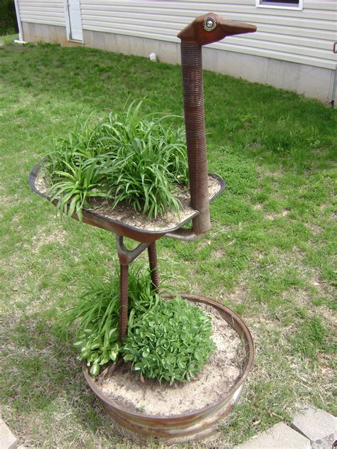 Unique Yard Art From Junk Metal Sculptures Garden Tools Created By