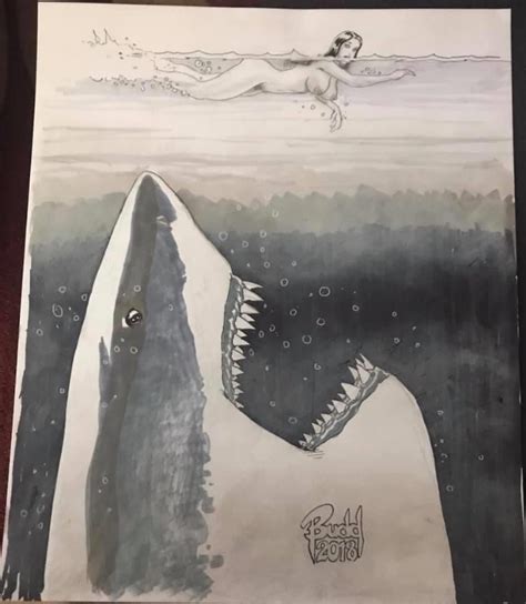 Jaws Homage By Budd Root In Lance Inovejass Commissions Recreations And Fun Stuff Comic Art