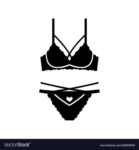 Lingerie Icon Isolated On White Background Vector Image