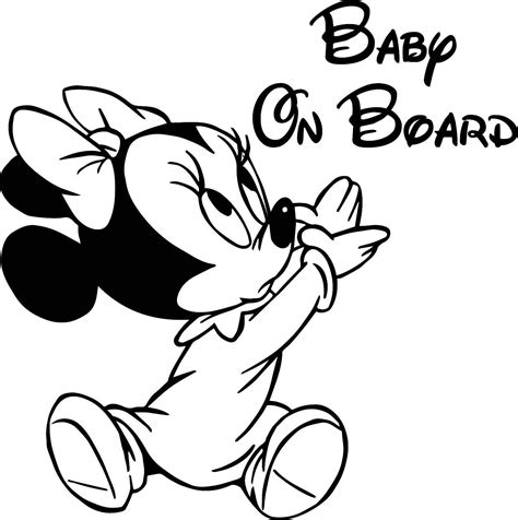 Baby On Board Mickey Mouse Decal Truck Laptop Car Bumper Window Sticker