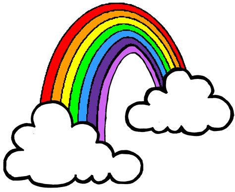 Rainbow Black And White Rainbow Clip Art To Download Wikiclipart