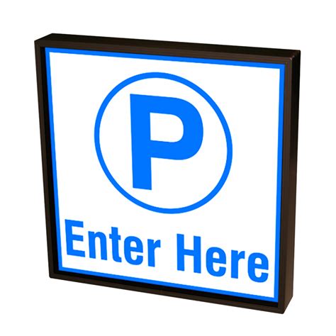 Parking Sign With P Symbol And Enter Here 45131
