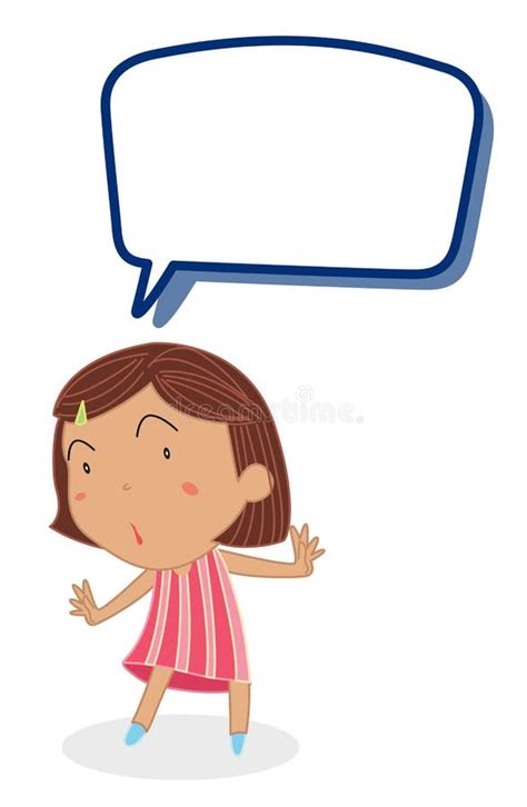 Girl And Call Out Stock Vector Illustration Of Conversation 26352185