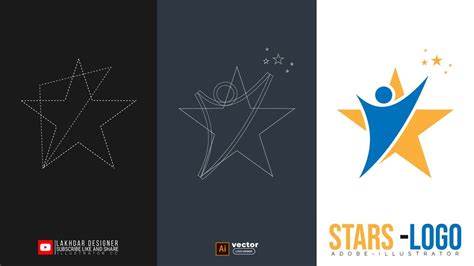 Stars Logo In Adobe Illustrator Cc 75 Youtube