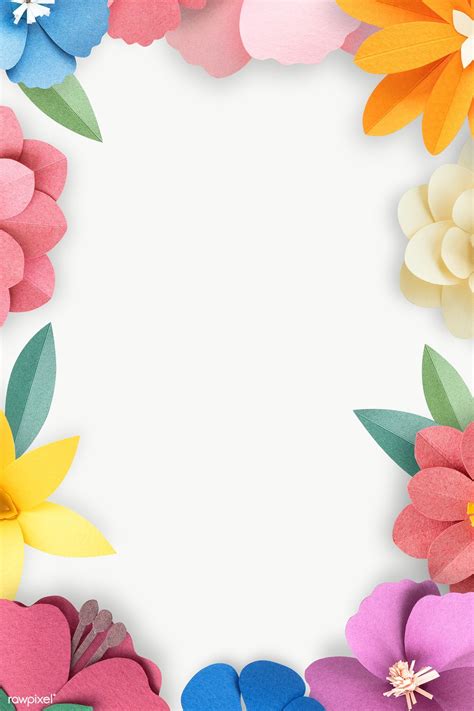 Colorful And Tropical Floral Frame Transparet Png Premium Image By