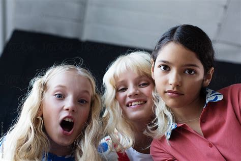 portrait of a three beautiful teen girls by stocksy contributor irina ozhigova stocksy