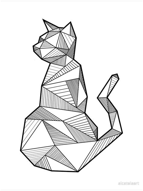 All images found here are believed to be in the public domain. Geometric Cat Drawing | Free download on ClipArtMag