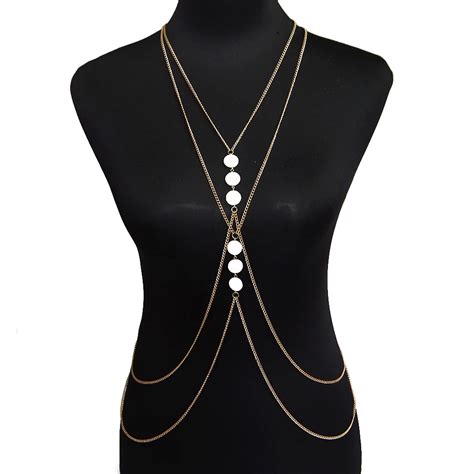 New Fashion Ladies Sexy Crossover Simple Multi Body Chain Body Belly
