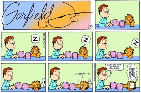 The Garfield Daily Comic Strip For May 04th 2008 Coffee Cartoon