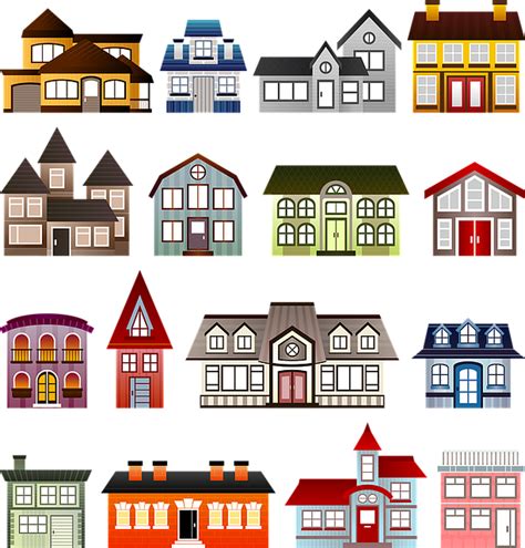 Rumah Set Arsitektur Clip Gambar Gratis Di Pixabay