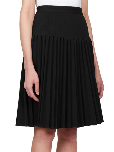 Lyst Givenchy Pleated Milano Knit Skirt In Black