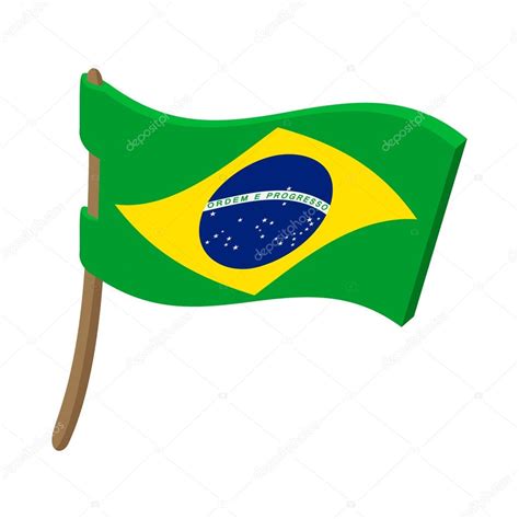 Brazil Map Icon Cartoon Style — Stock Vector © Juliarstudio 101200770