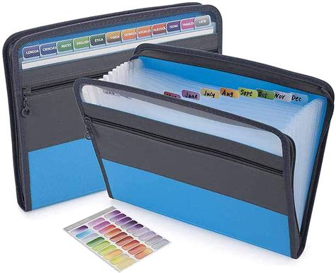 Buy Sooez Expanding File Folder With Sticky Labels 13 Pocket Accordion