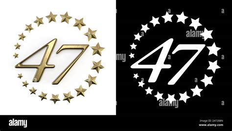 Number 47 Number Forty Seven Anniversary Celebration Design With A