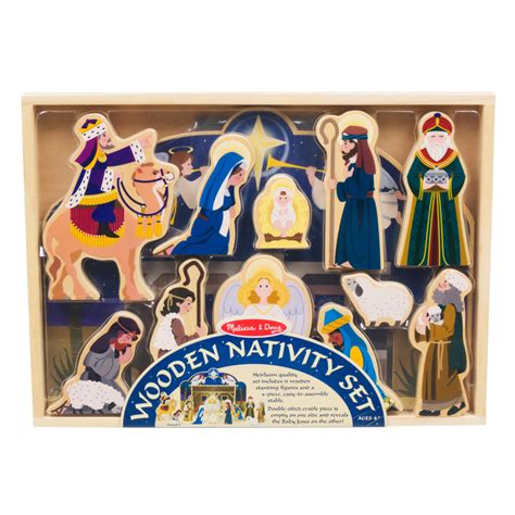 Wholesale Wooden Nativity Playset Multicolor