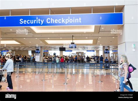 Security Checkpoint At The Airport Stock Photo Alamy