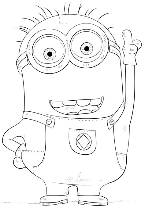 Minion Phil Coloring Page Colouringpages