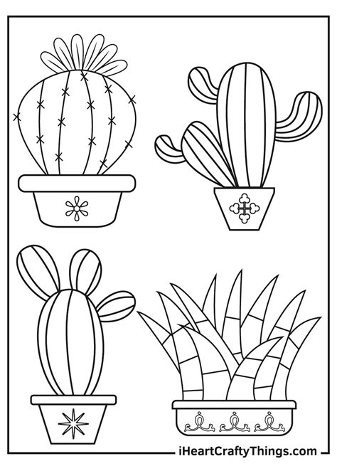 Cactus Coloring Pages Updated 2021