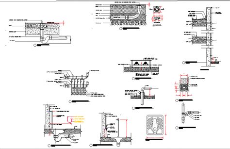 Section Plumbing Detail Plan Layout Detail Cadbull