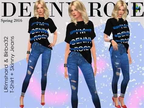 Denny Rose Skinny Jeans By Birba32 At Tsr Sims 4 Updates Rosé