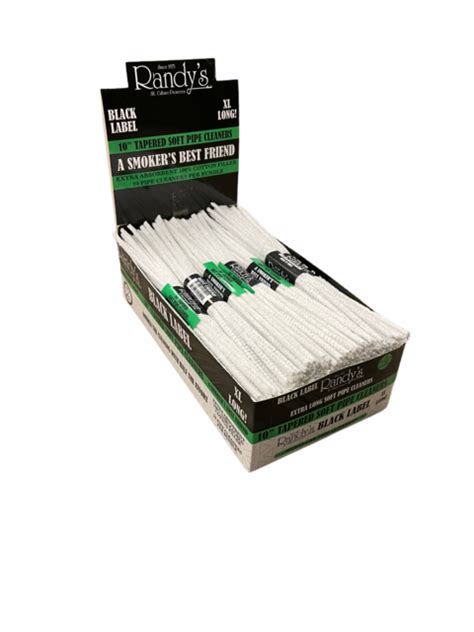 randy s black label 10 extra long bristle pipe cleaners 30ct display vape plus