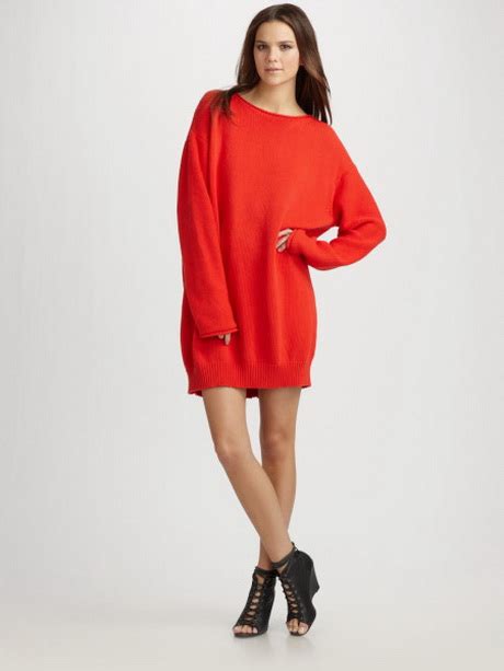 Red Sweater Dresses Natalie