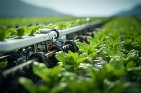 Premium Ai Image Efficient Robotic Farming Revolutionizes Agriculture