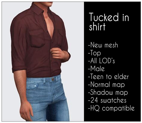 Sims 4 Cc Tucked In Shirt