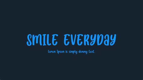 Smile Everyday Font Download Free For Desktop And Webfont