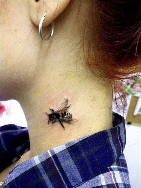 Bumble Honey Bee Tattoos For Neck Necktattoosideas Neck Tattoo
