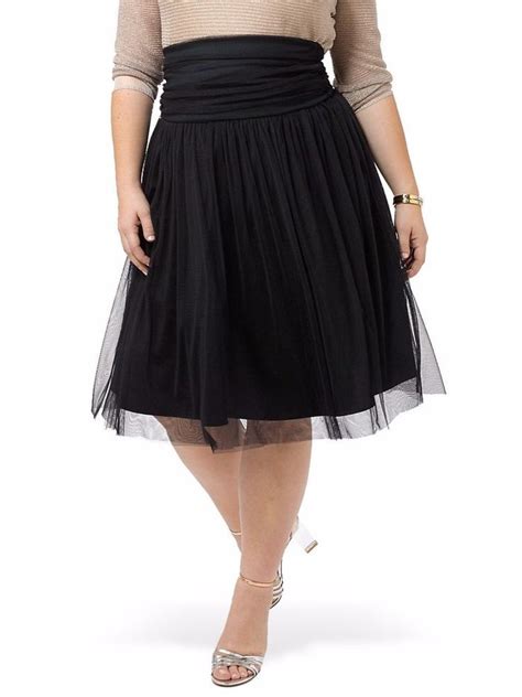 Romwe women's plus size chiffon elegant flared short sleeve belted cocktail party swing midi dress. Here is the feminine black plus sie Twirling Tulle style ...