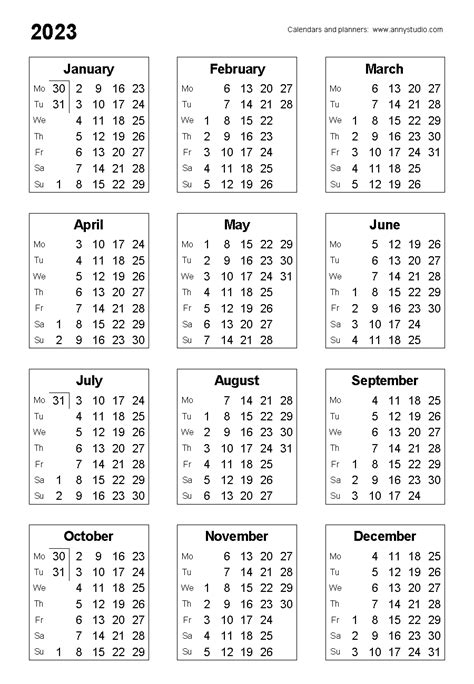 Free Printable Pocket Calendar 2023 Printable World Holiday