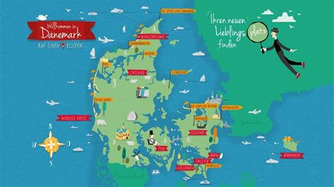 Denmark Map Visit Denmark Denmark Tourist Attractions World Thinking