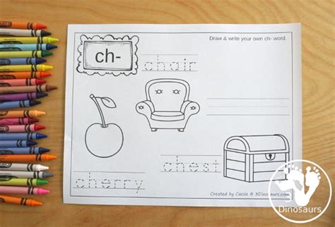 27 Consonant Digraph Printables And Activities 3 Dinosaurs