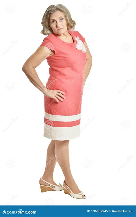portrait of beautiful senior woman posing isolated on white background stock image image of