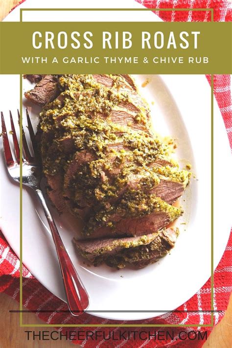 A pot roast, 5 onions, coriander, mustard seeds, and veal stock. Oven Baked Cross Rib Roast with a Garlic, Thyme & Chive Rub. Click to see how you can make it ...