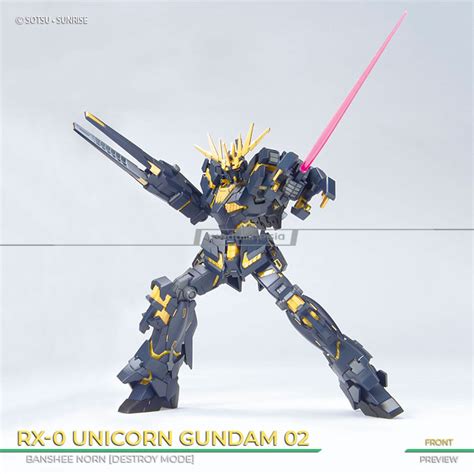 Hg Rx 0 Unicorn Gundam 02 Banshee Destroy Mode Gundamnesia