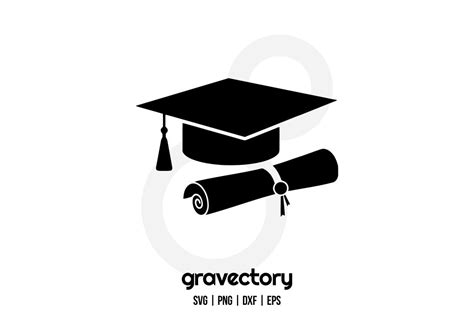 Graduation Cap And Diploma Svg Free Gravectory