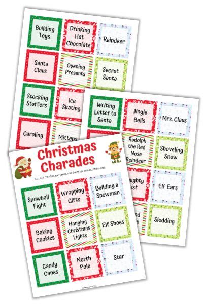Christmas Charades Game In 2021 Christmas Charades Game Christmas