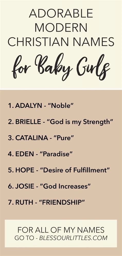 Modern Christian Baby Names Double Names You Will Love Bless Our