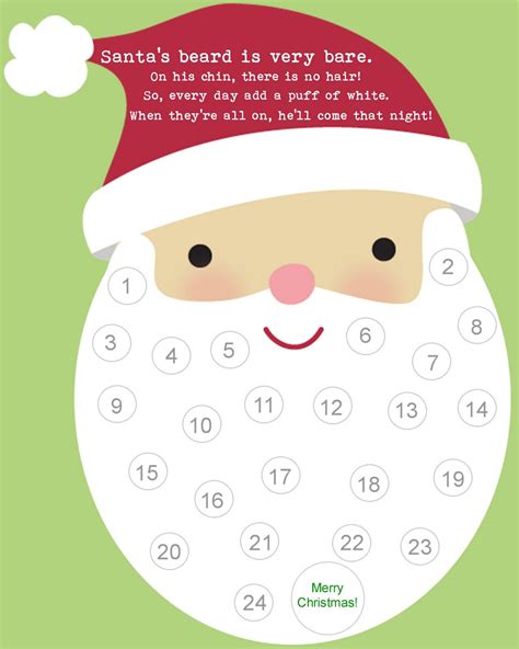 Santas Beard Christmas Countdown Christmas Countdown Diy Christmas