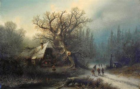 Albert Bredow Winter Landscape Painting Landscape Paintings Winter