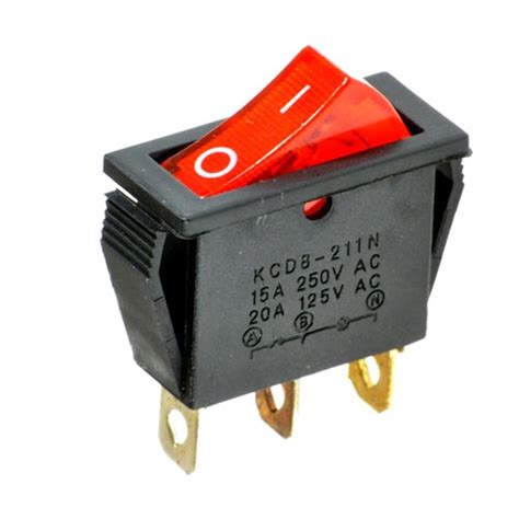 Red Onoff Rocker Switch With Indicator Light