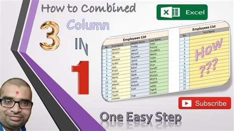How To Combine Two Column In Excel I Merge Column In Excel Youtube